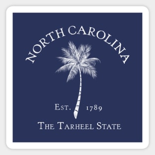 North Carolina NC Est. 1789 Vintage Palm Sticker